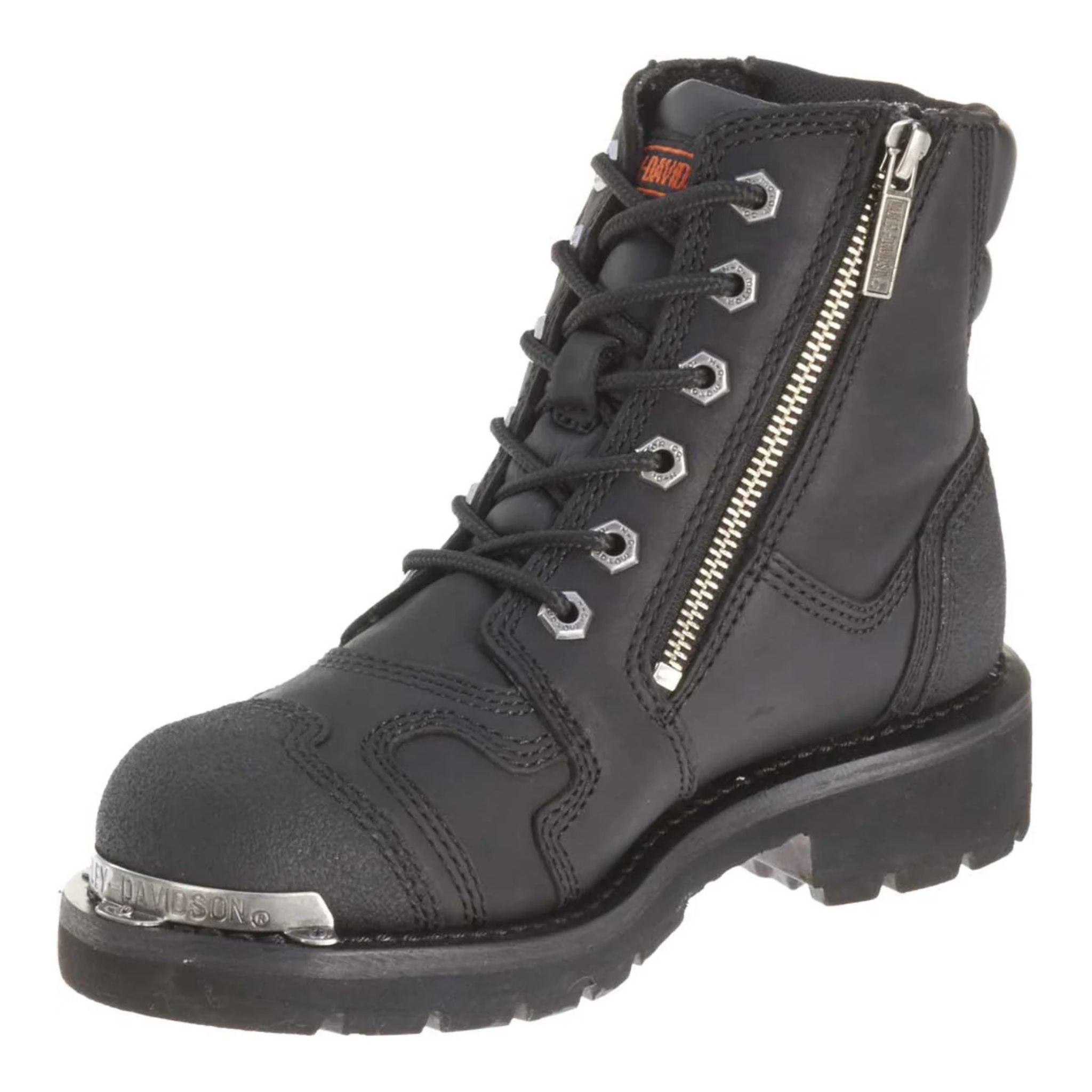 Women's Stealth 5.25-Inch Lace-Up Motorcycle Boots, Black