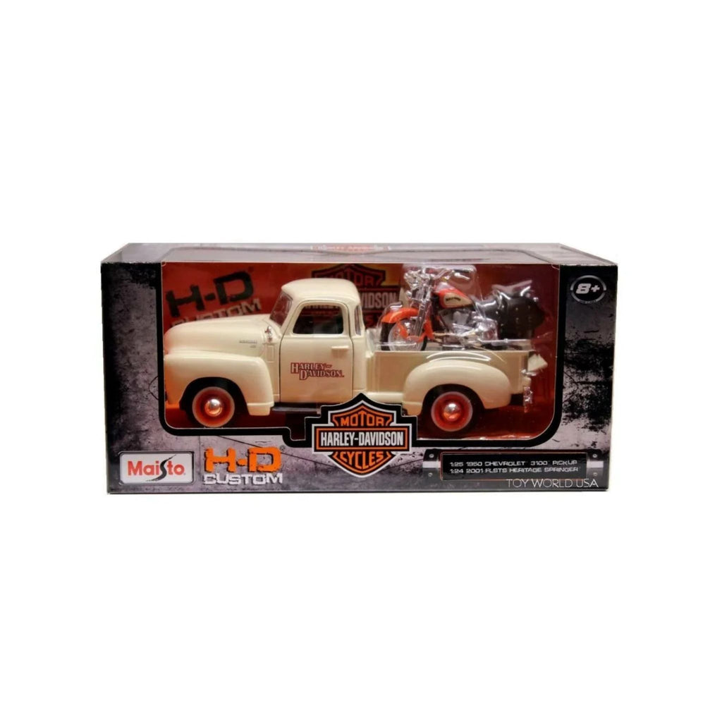 1:24 1950 Chevy 3100 and 2001 Harley-Davidson Heritage Springer