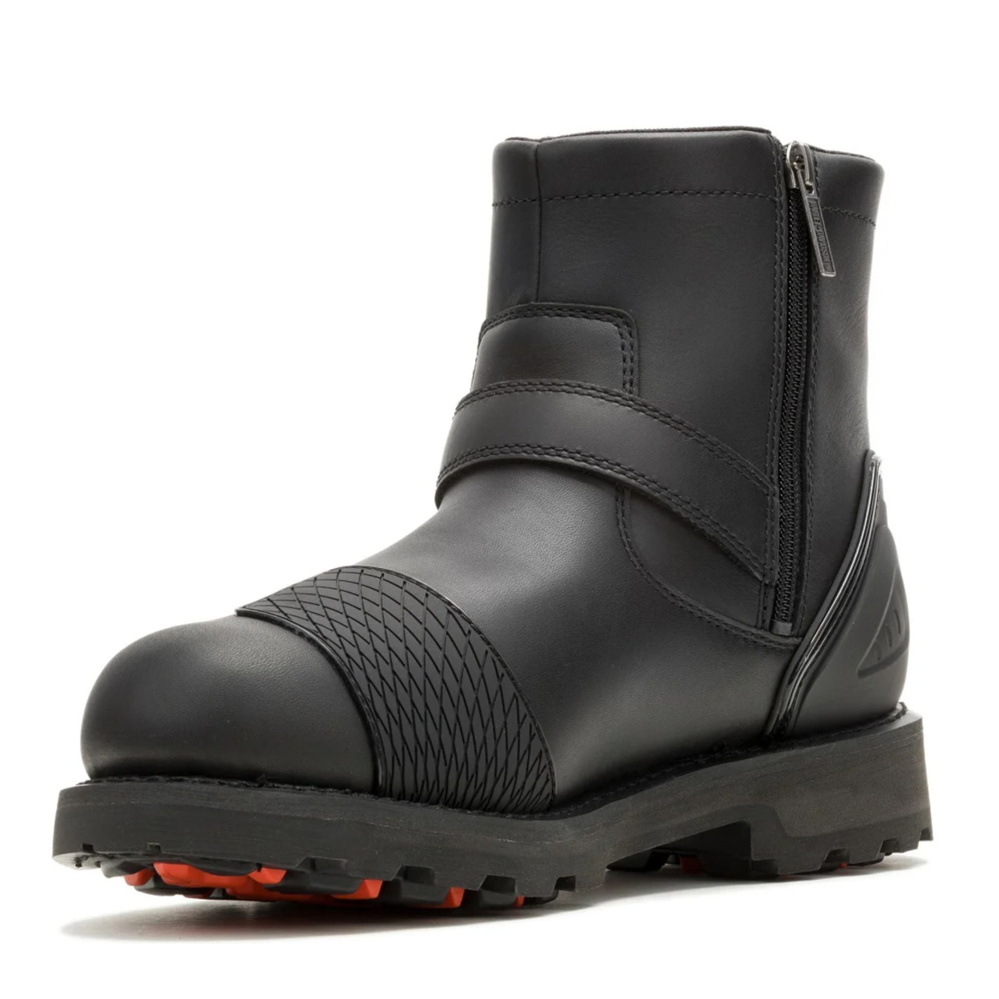 Men's Shrader Skull Ride Waterproof Black Leather Motorcycle Boots