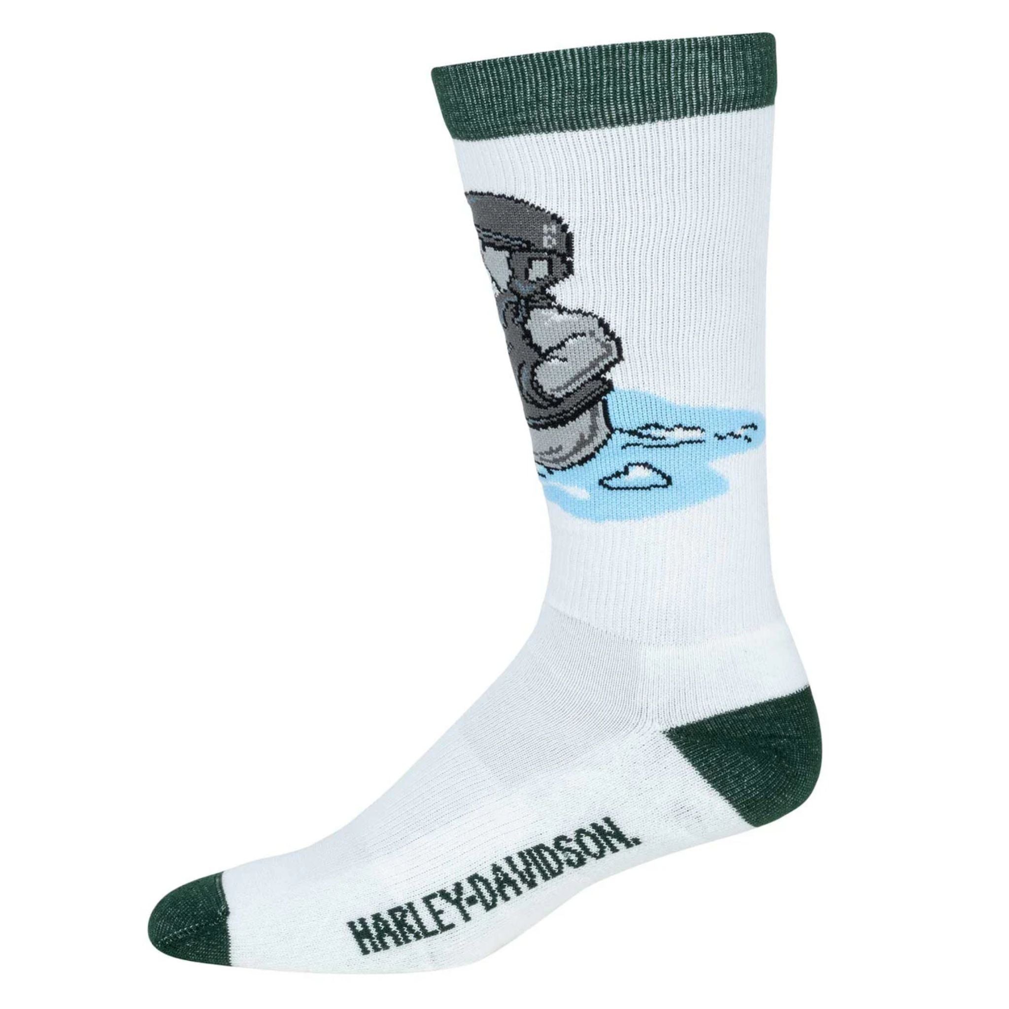 Men's Snowman Biker Moisture Wicking Riding Socks-1 Pair Pack