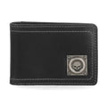 Willie G Skull Stitch Front Pocket Leather Wallet, Black
