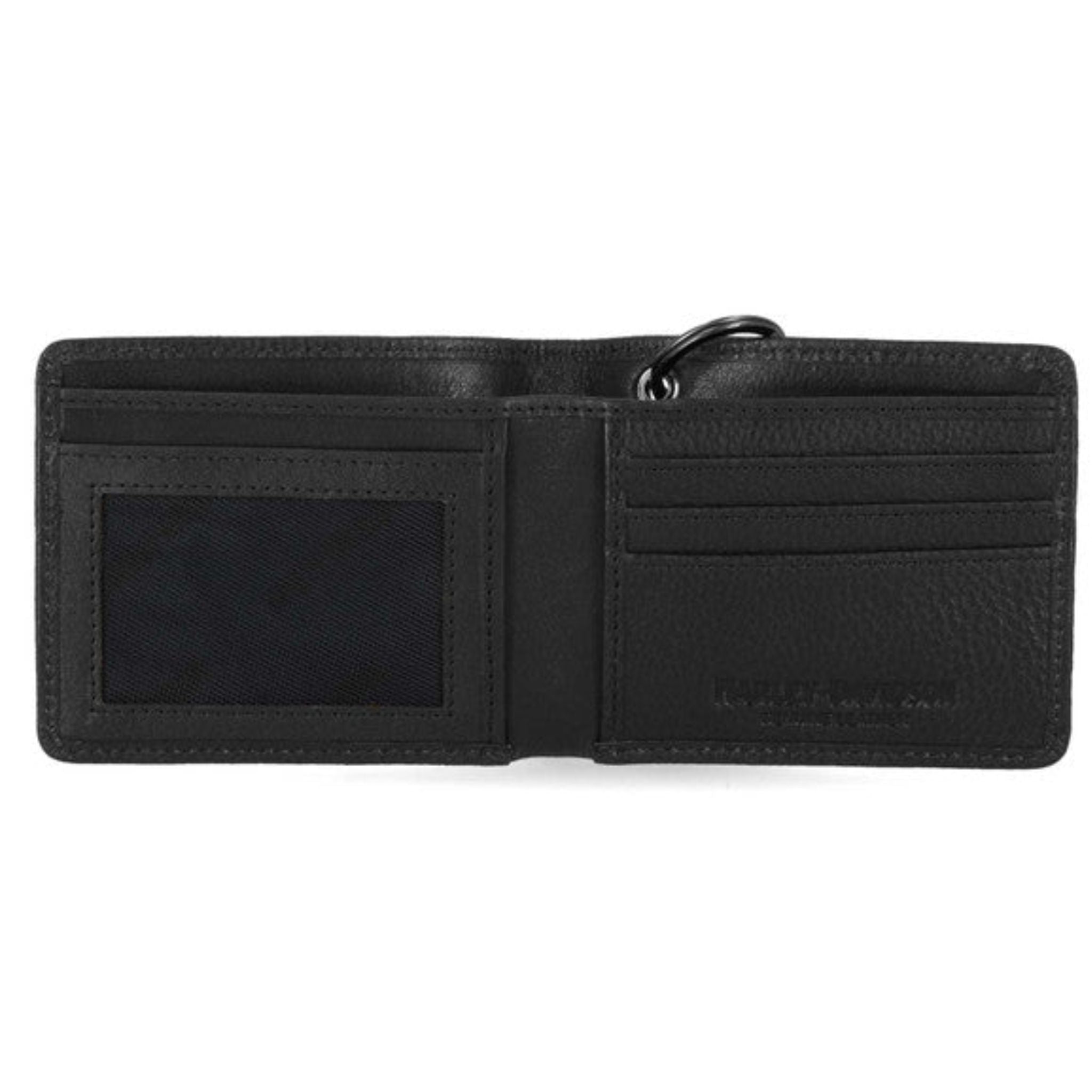 Embossed Eagle Billfold Chain RFID Wallet, Black