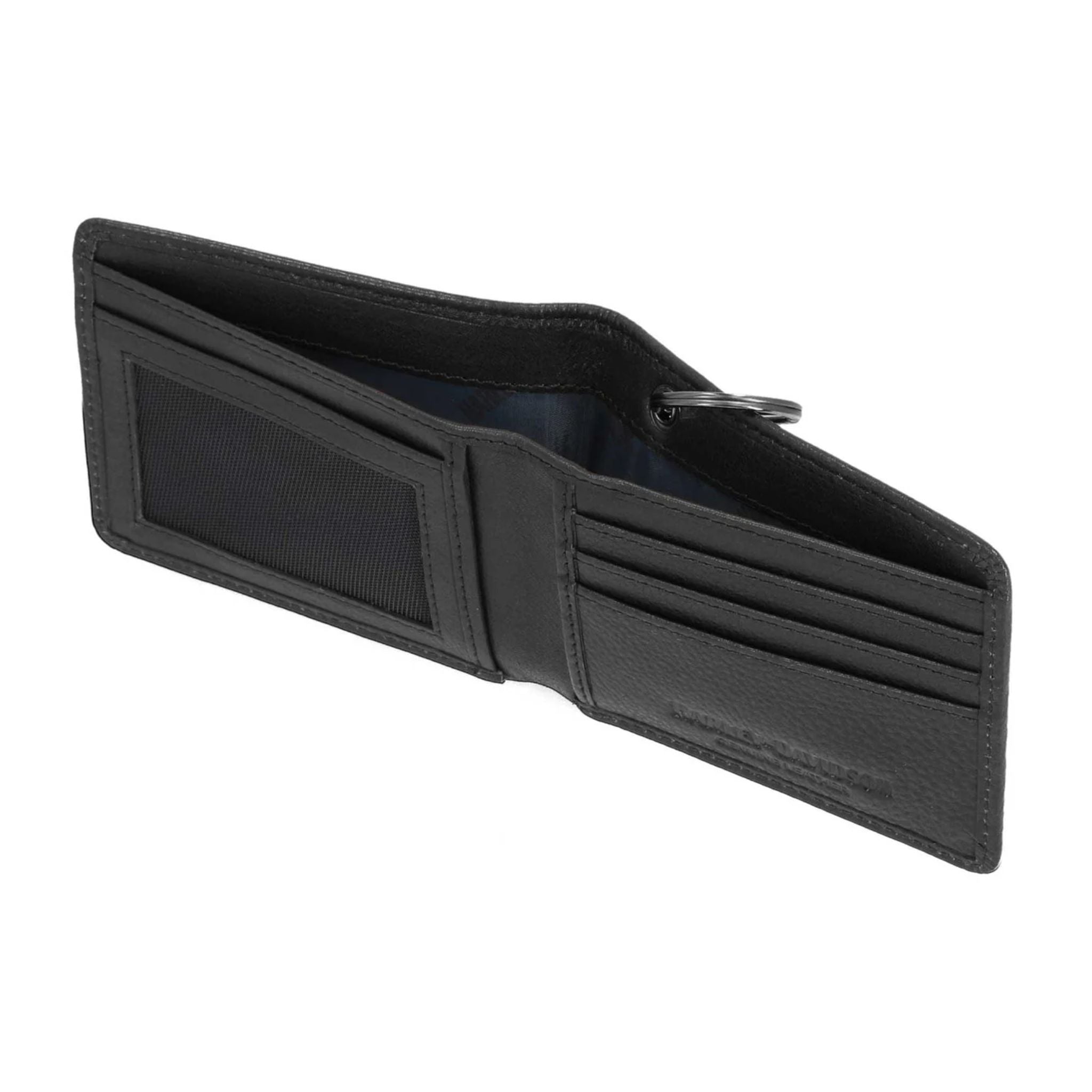 Embossed Eagle Billfold Chain RFID Wallet, Black