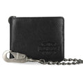 B&S Black Pebble Bilfold W/Chain