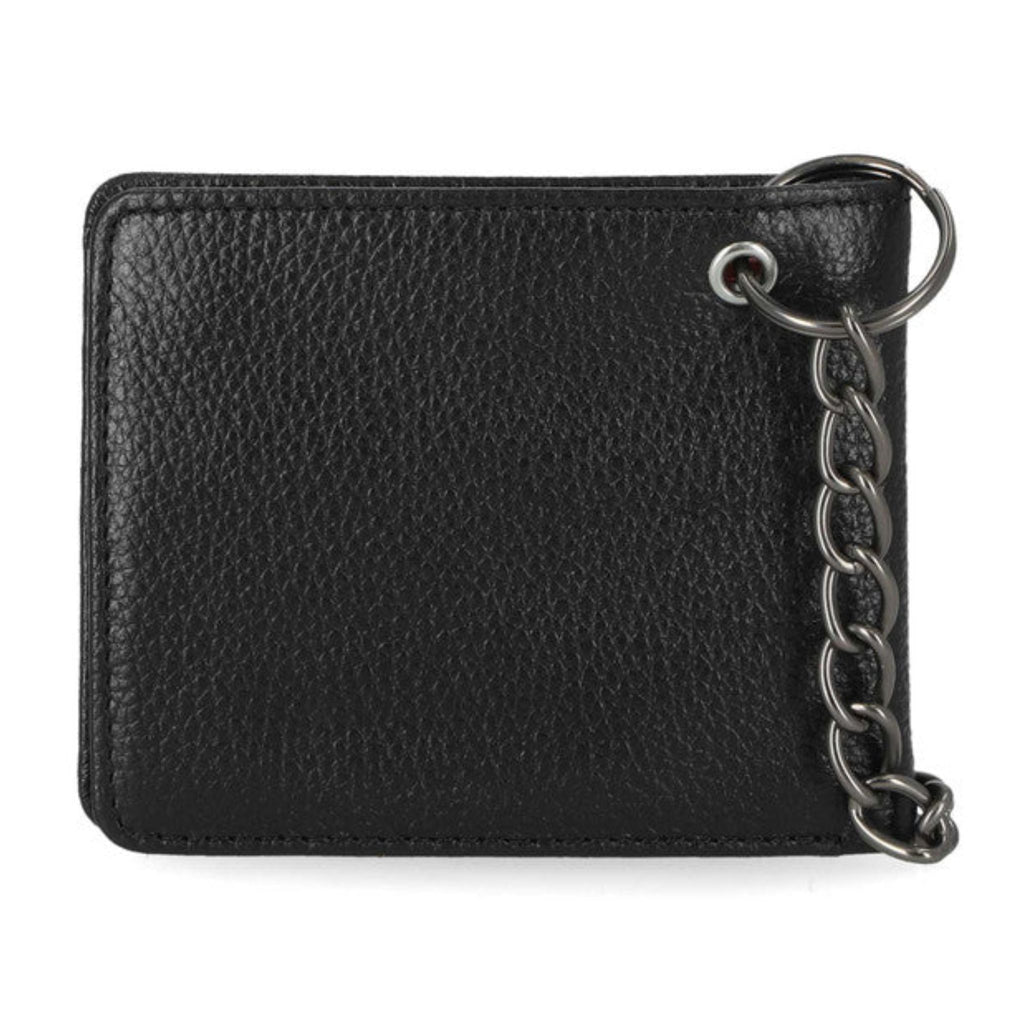 B&S Black Pebble Bilfold W/Chain
