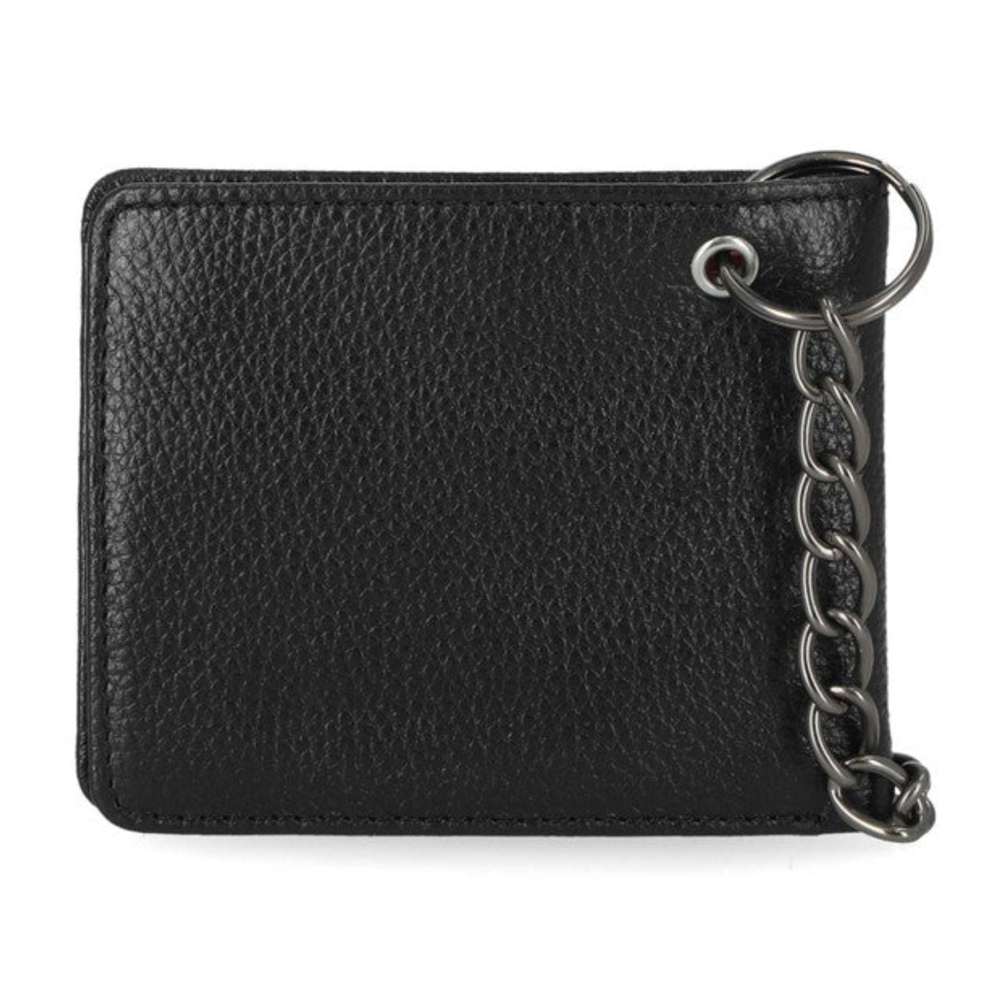 B&S Black Pebble Bilfold W/Chain