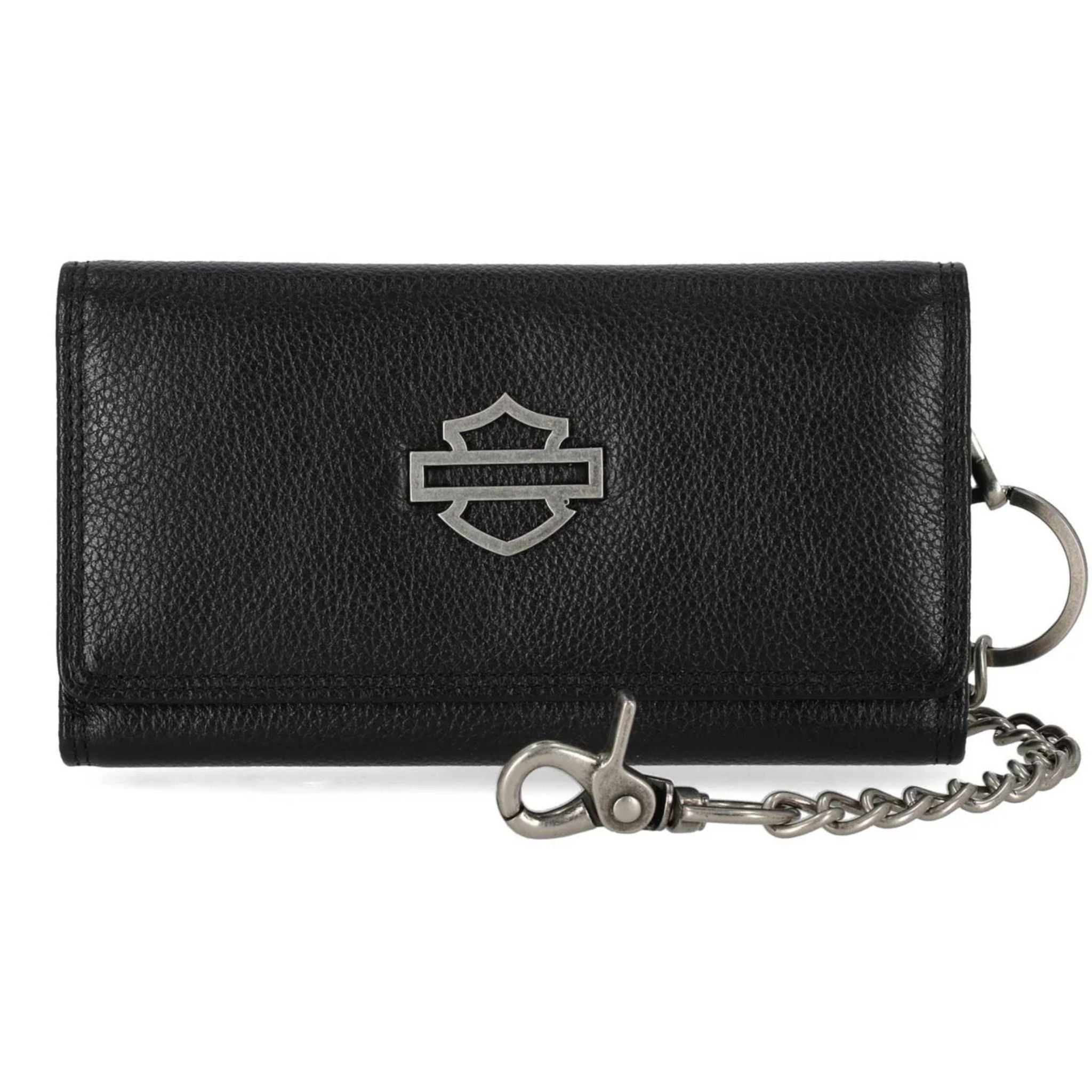 OPEN B&S BLK TRUCKER CHAIN WALLET