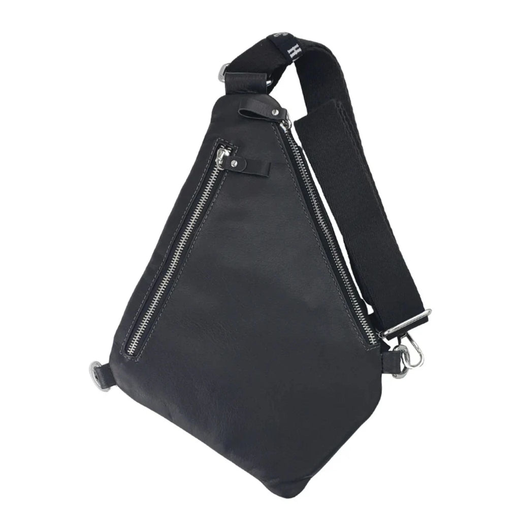 Multi-Functional Leather Sling Bag