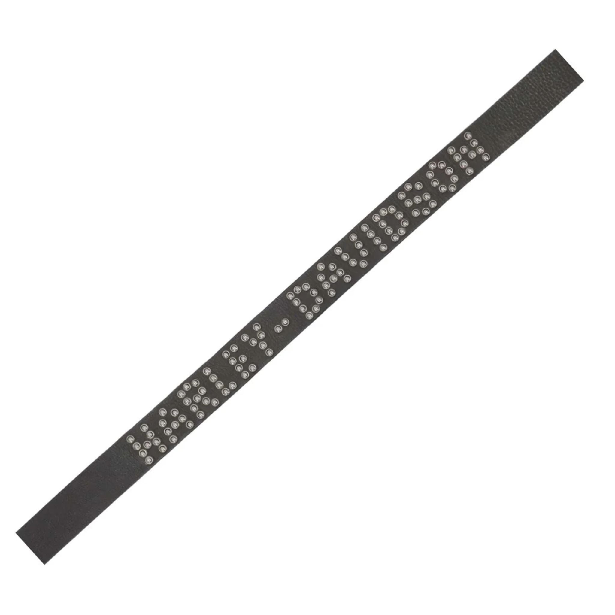 Men's Hand Hammered Rivet Genuine Leather Belt, Black