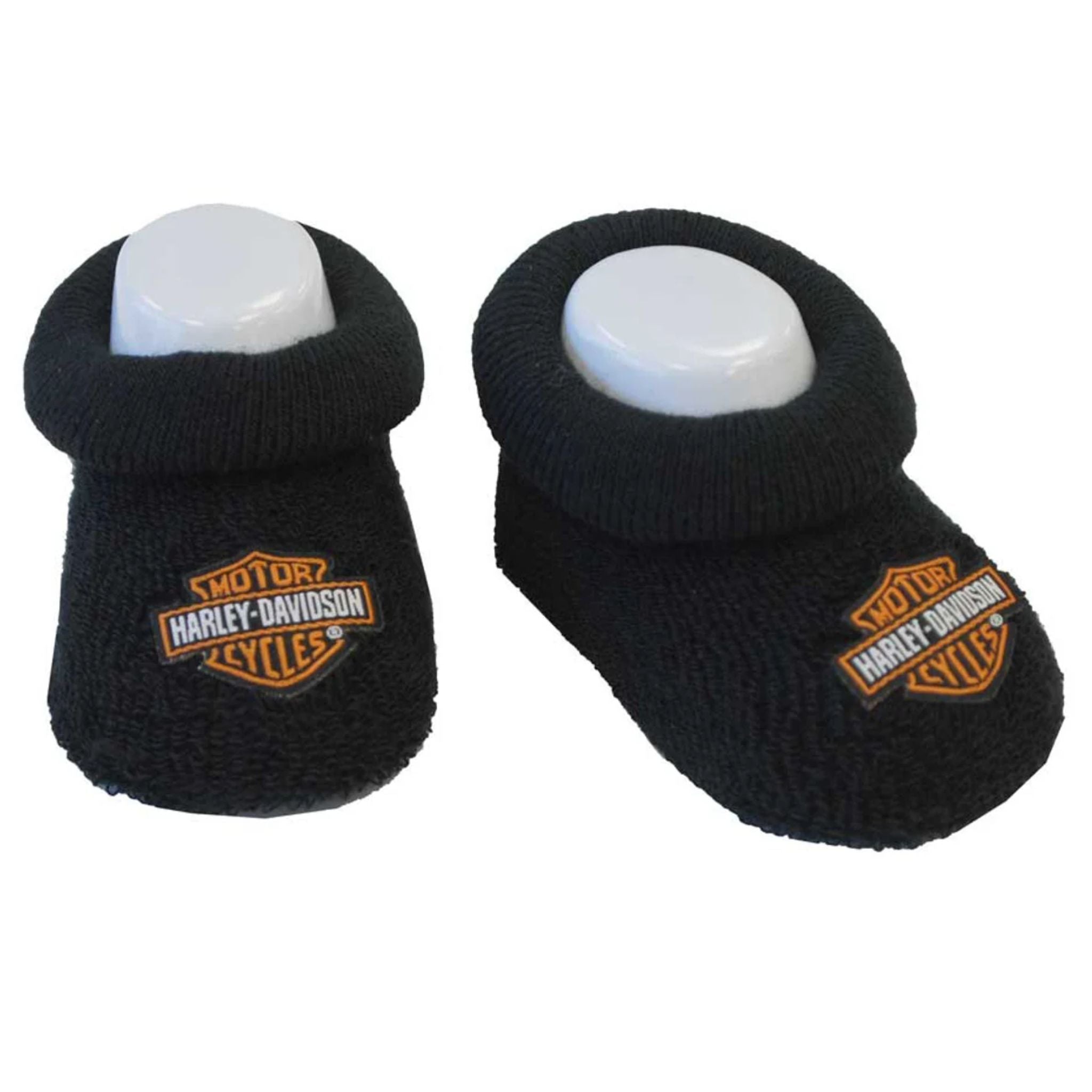 Boys' Boxed Stretch Terry Booties, Black