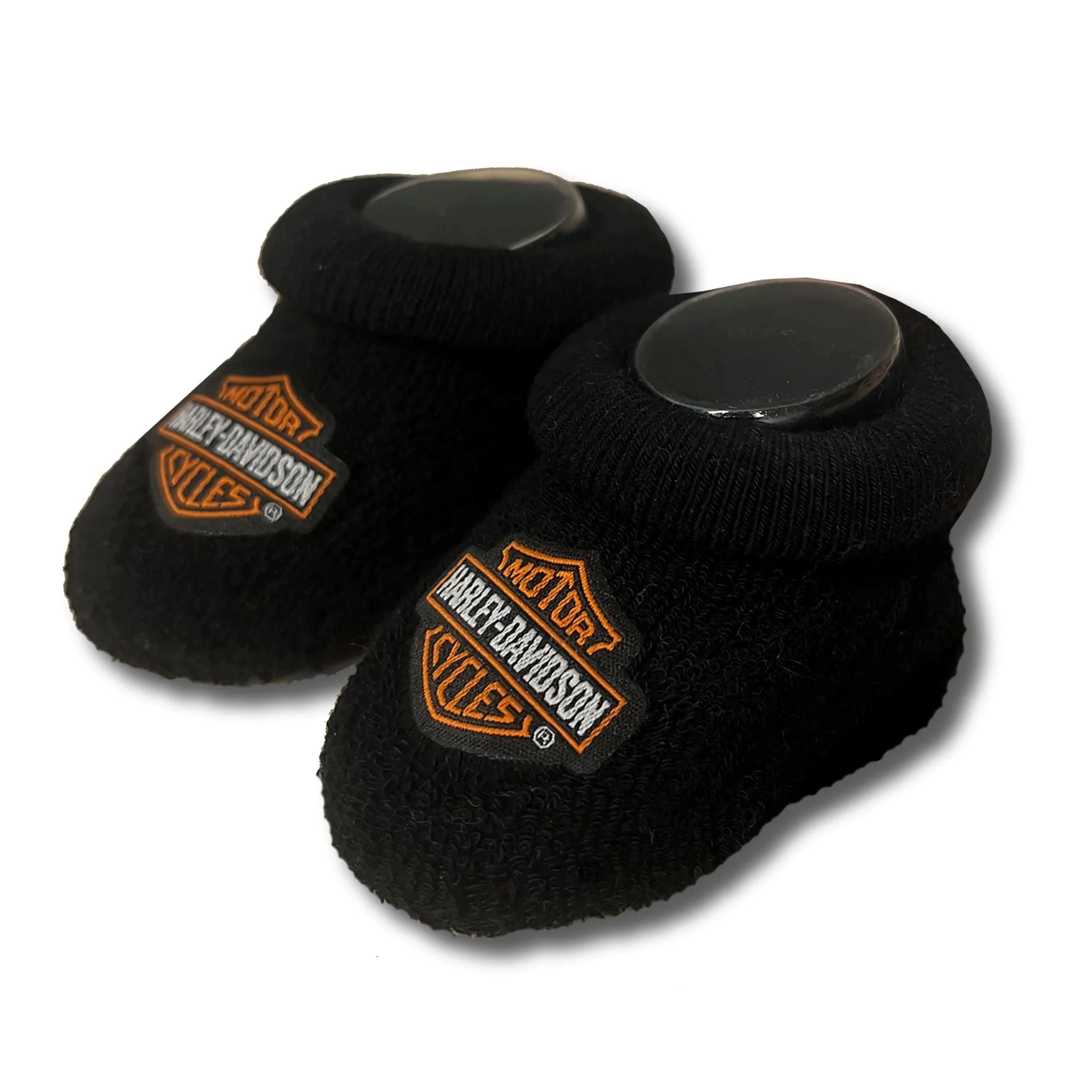 Boys' Boxed Stretch Terry Booties, Black
