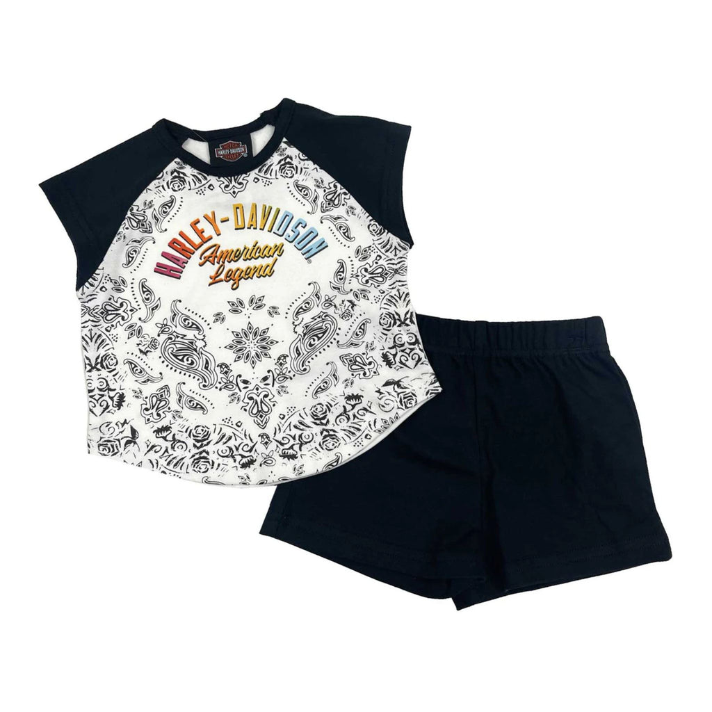 Girls' 2 Piece Knit Raglan Shirt & Shorts