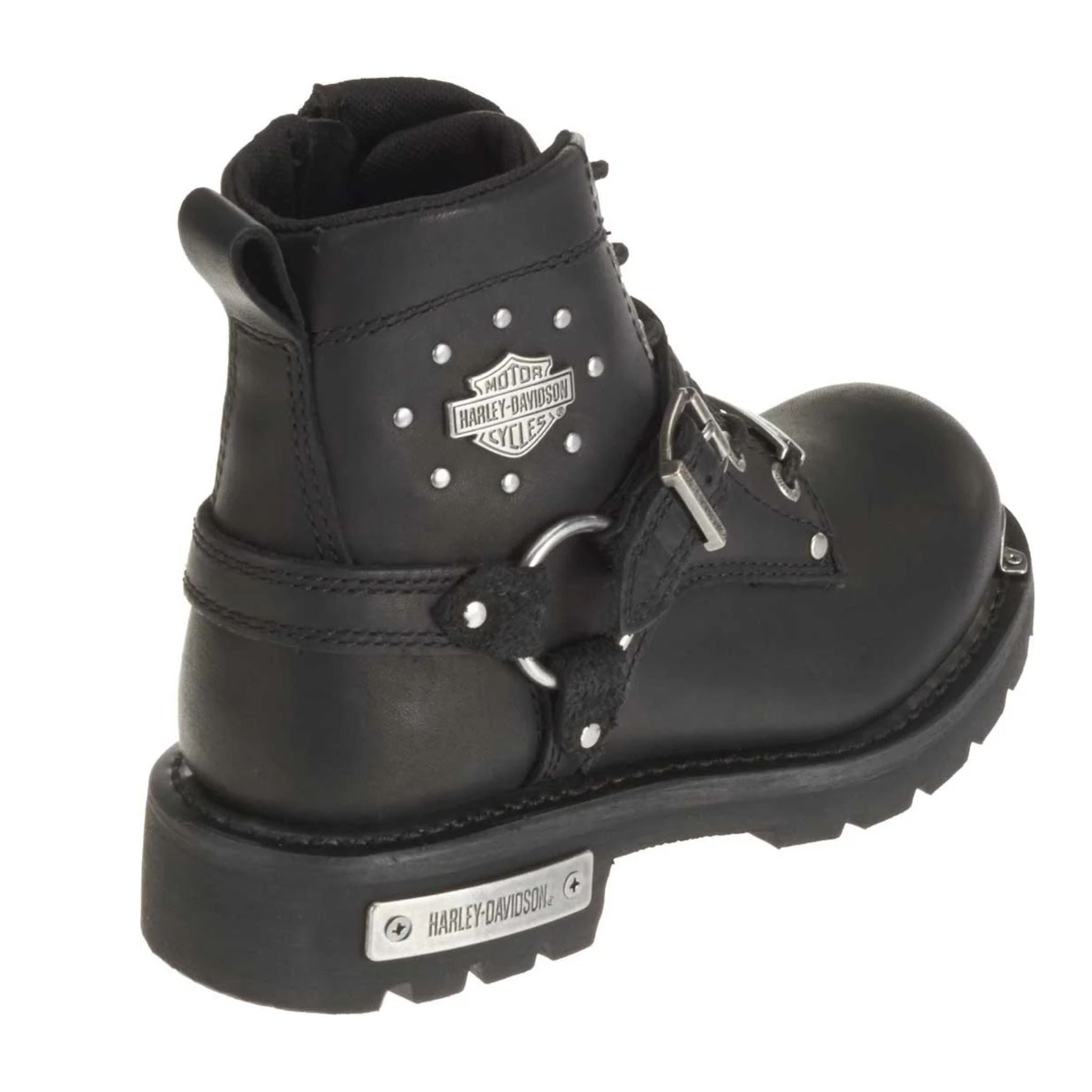 Women's Becky 5.5-Inch Black Leather Motorcycle Boots