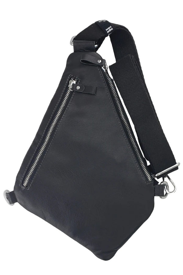 Multi-Functional Leather Sling Bag