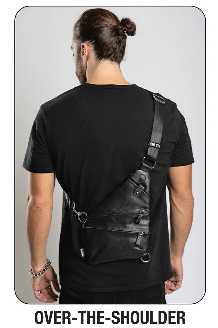 Multi-Functional Leather Sling Bag