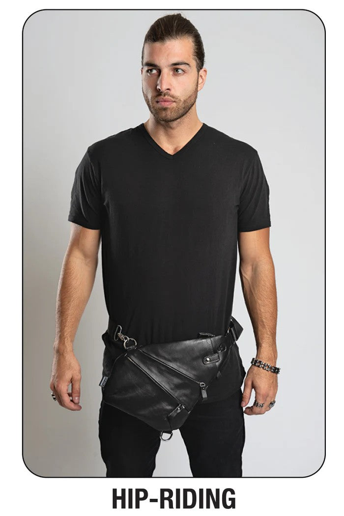 Multi-Functional Leather Sling Bag