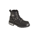 Women's Becky 5.5-Inch Black Leather Motorcycle Boots