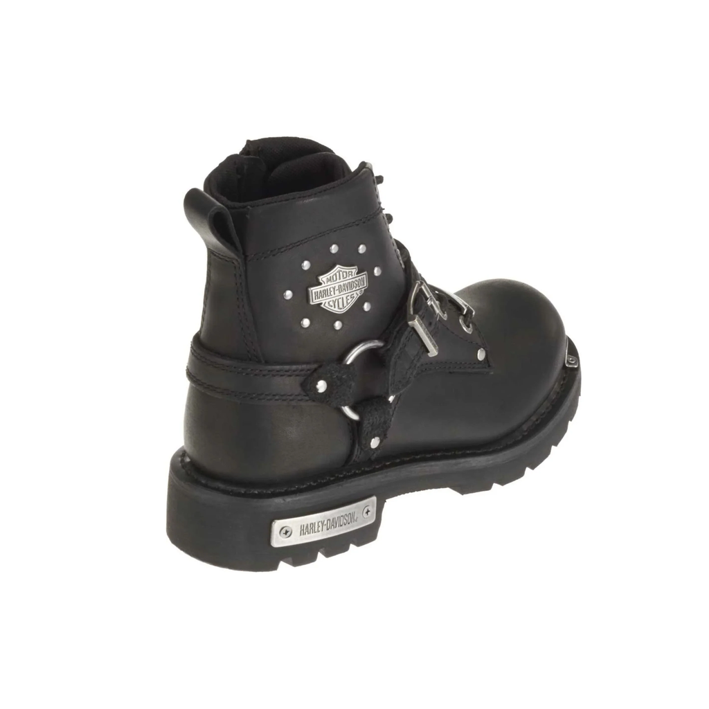 Women's Becky 5.5-Inch Black Leather Motorcycle Boots