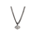 Men's 24 in. Bar & Shield Stud Pendant Necklace, Stainless Steel