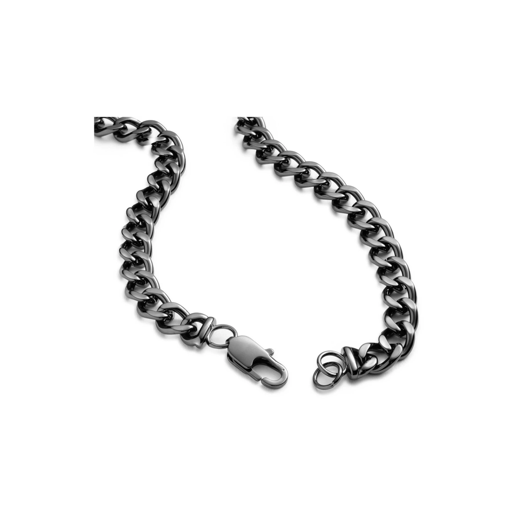Men's 24 in. Bar & Shield Stud Pendant Necklace, Stainless Steel