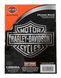 Embossed Bar & Shield Logo Chrome Decal - 5.5 x 4.5 in.