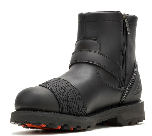 Men's Shrader Skull Ride Waterproof Black Leather Motorcycle Boots
