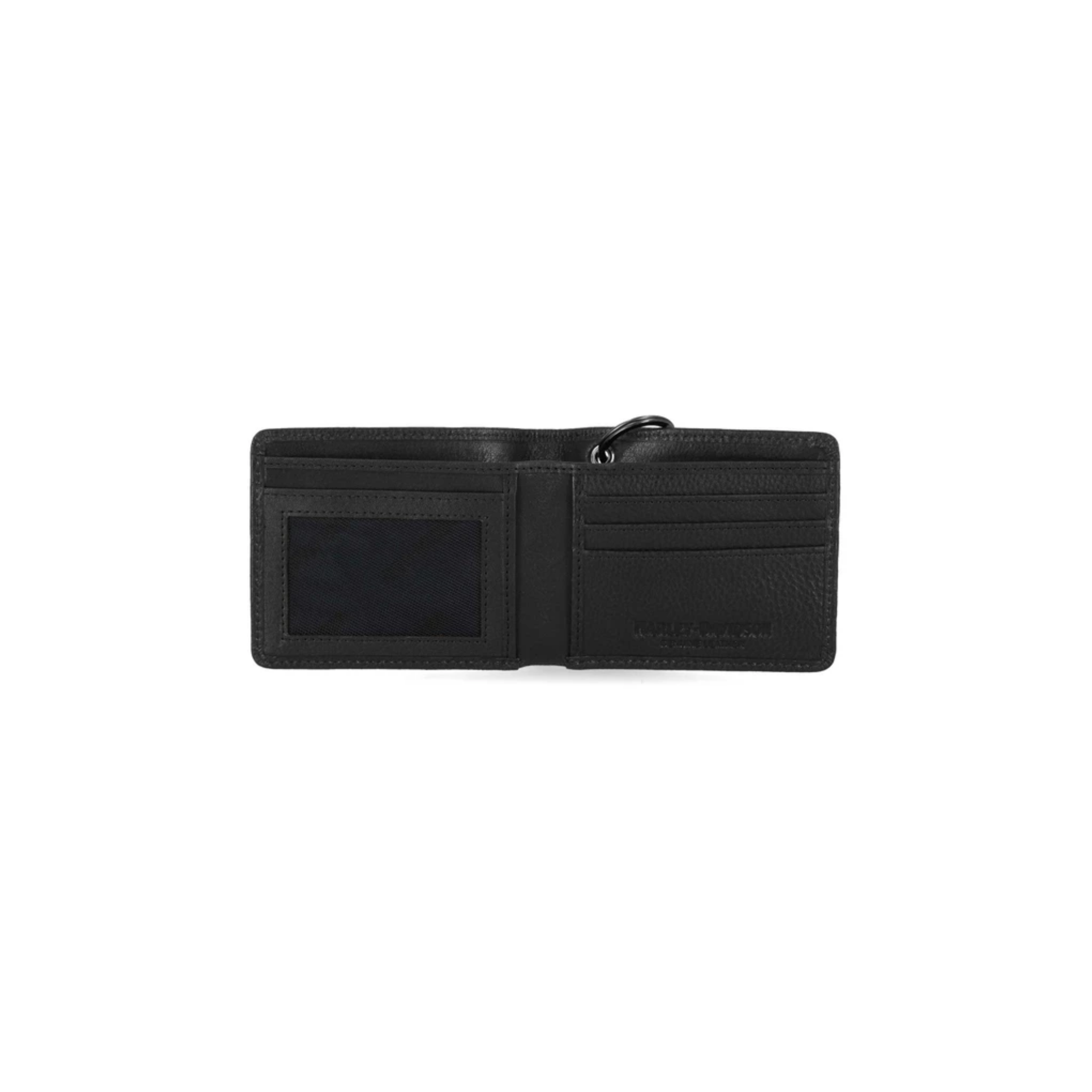 Embossed Eagle Billfold Chain RFID Wallet, Black