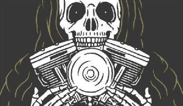 Men's Left Chest Evo Reaper Black T-Shirt