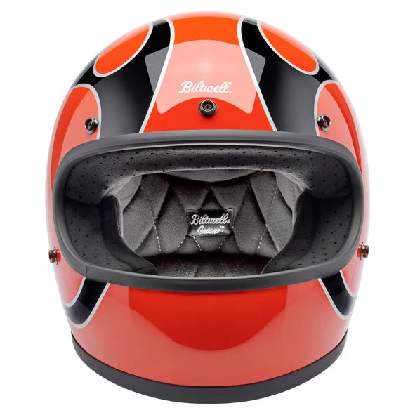 Biltwell Gringo Competition Orange Flames Helmet