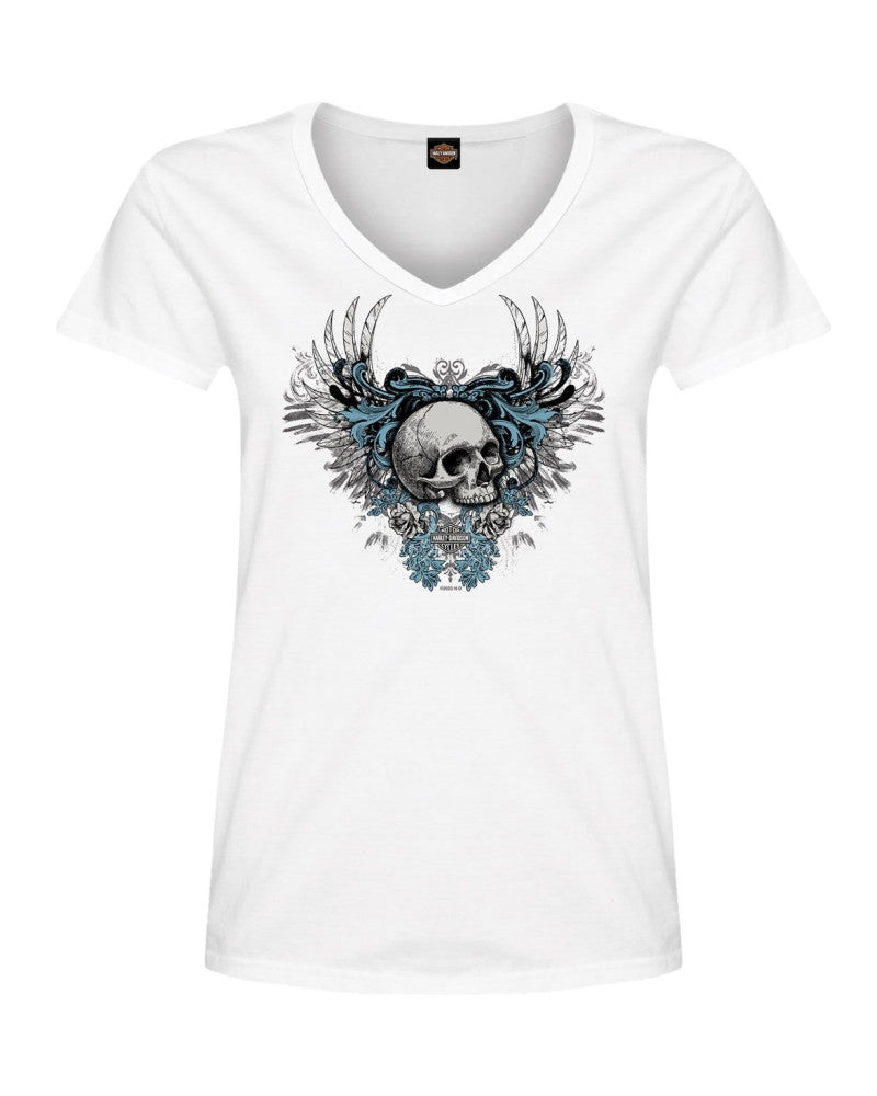 Women's Skull Fight White T