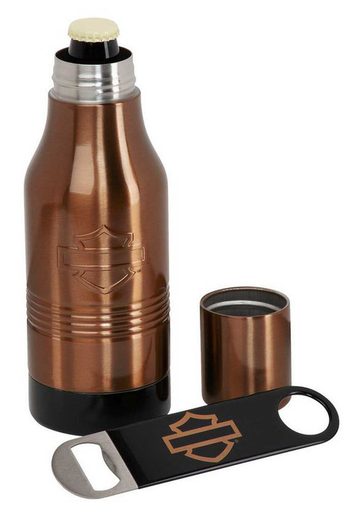 Stainless Steel Insulated Bottle Cooler & Bar & Shield Opener