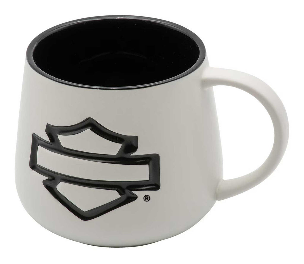 Open Bar & Shield Mug - White