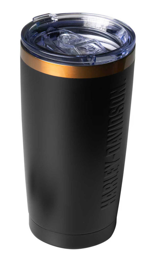 Harley-Davidson® Embossed H-D Travel Mug – Black Stainless Steel, 20 oz.