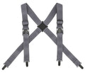 Men's Bar & Shield Adjustable Elastic Suspenders - Gray