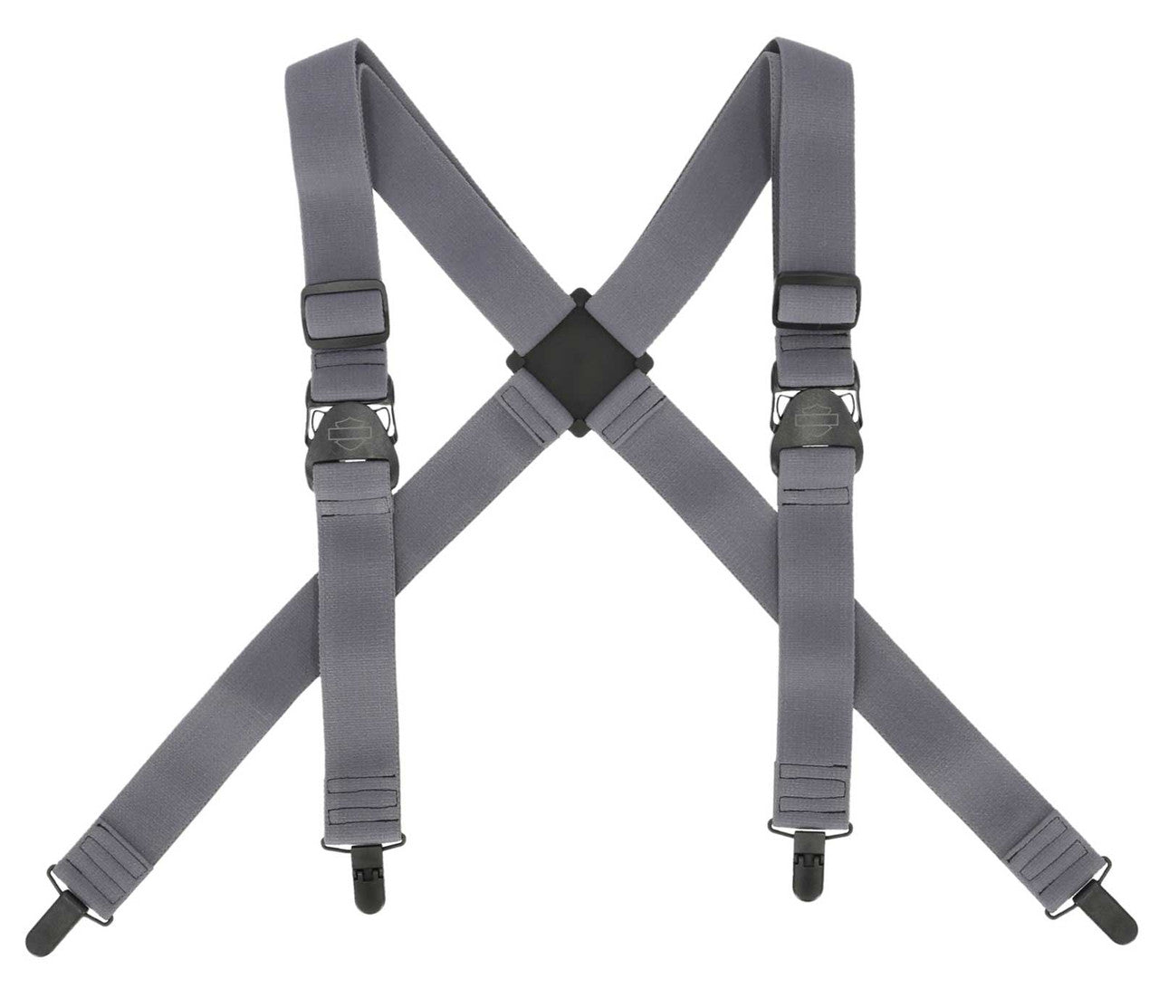 Men's Bar & Shield Adjustable Elastic Suspenders - Gray
