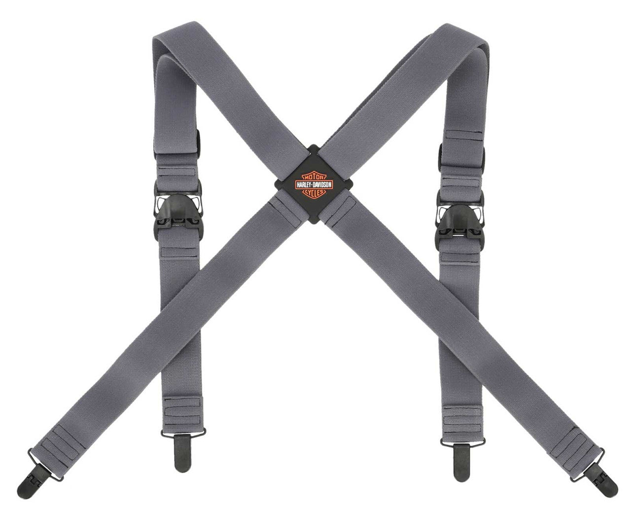 Men's Bar & Shield Adjustable Elastic Suspenders - Gray
