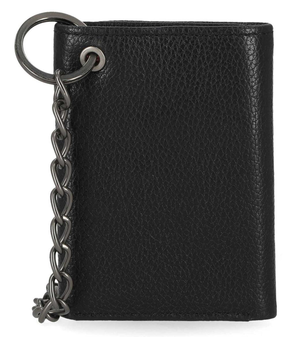 B&S Black Pebble Trifold W/Chain