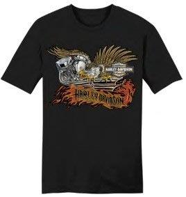 Men's Panhead Eagle Black T-Shirt