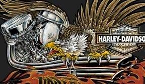 Men's Panhead Eagle Black T-Shirt