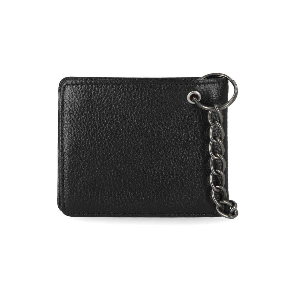 B&S Black Pebble Bilfold W/Chain