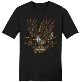 Men's Rough Eagle Black T-Shirt