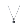 Women's 16in. Stones Bar & Shield Toggle Collar Necklace, Silver