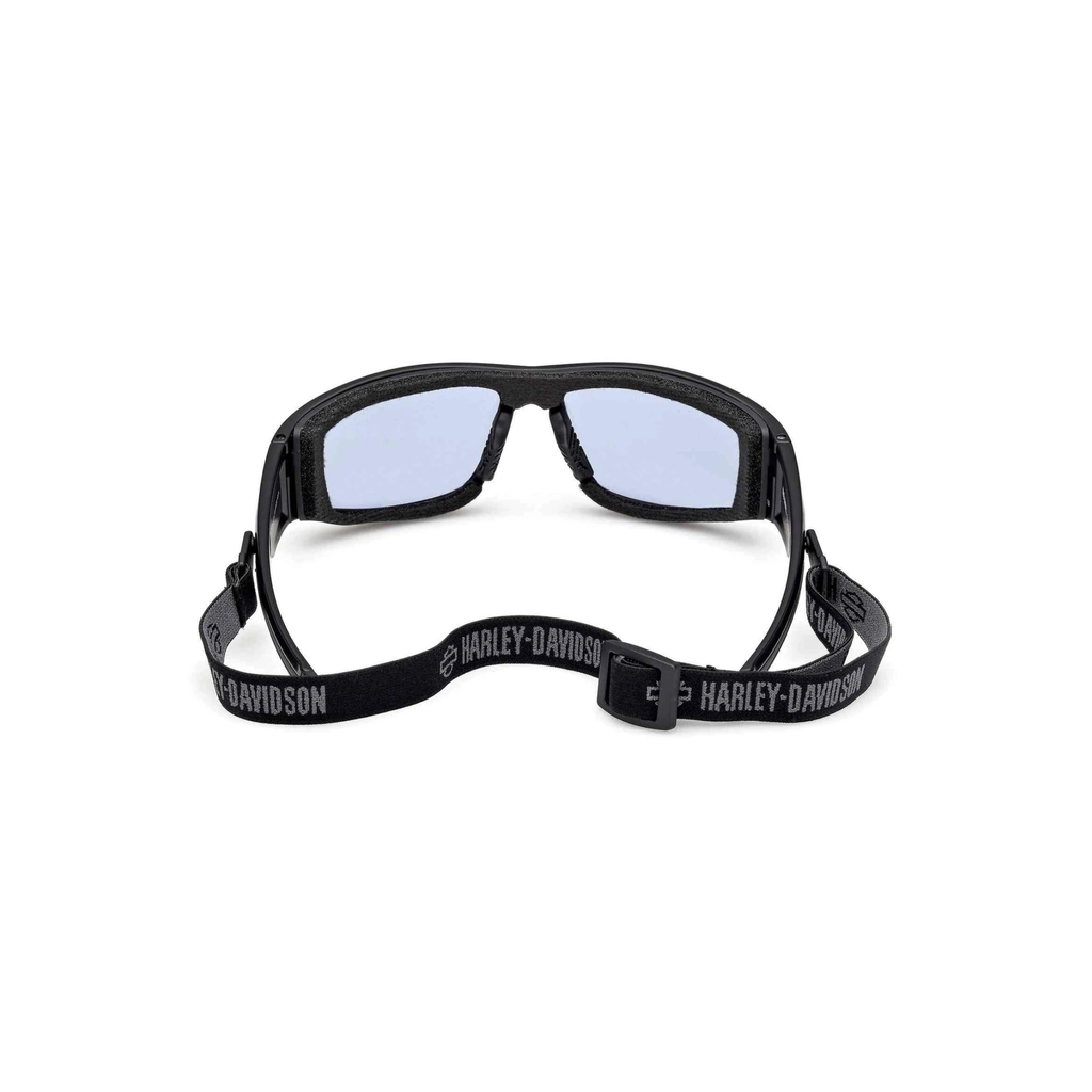 HDMC Light-Adjusting Sunglasses w/ Headstrap, Shiny Black