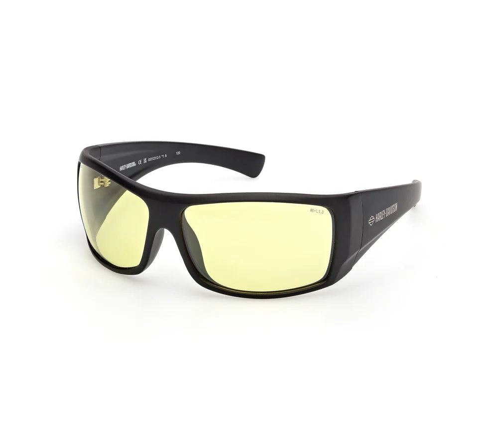 Workout Matte Black frame , Yellow Lens Riding Glasses